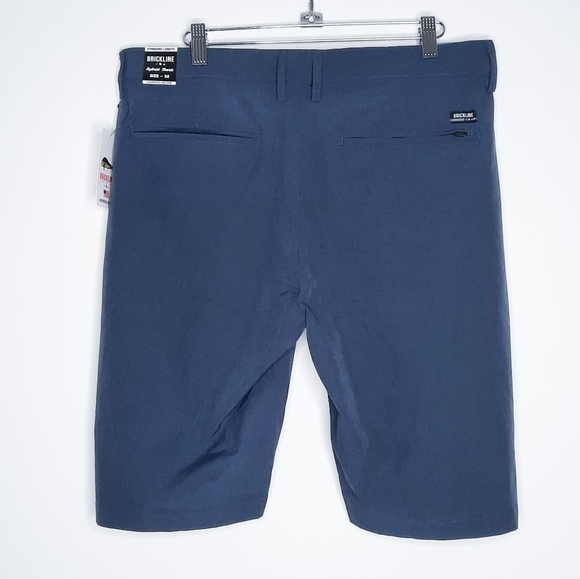 Brickline Navy Yarn Hybird Shorts 32 NWT - Picture 4 of 8